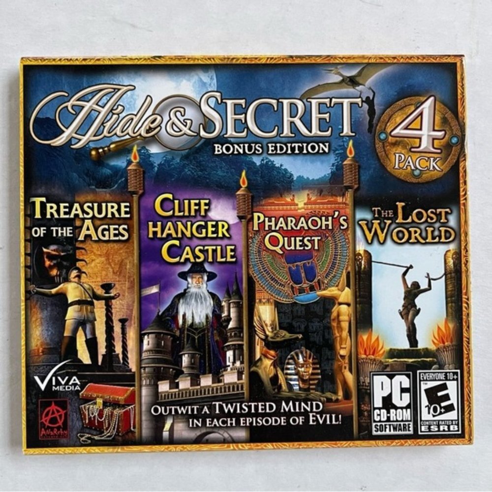 Hide & Secret 4 Pack Treasure of Ages PC Games CD ROM E ESRB Viva Media